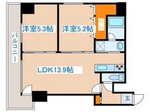 アルファスクエア南4条東の物件間取画像